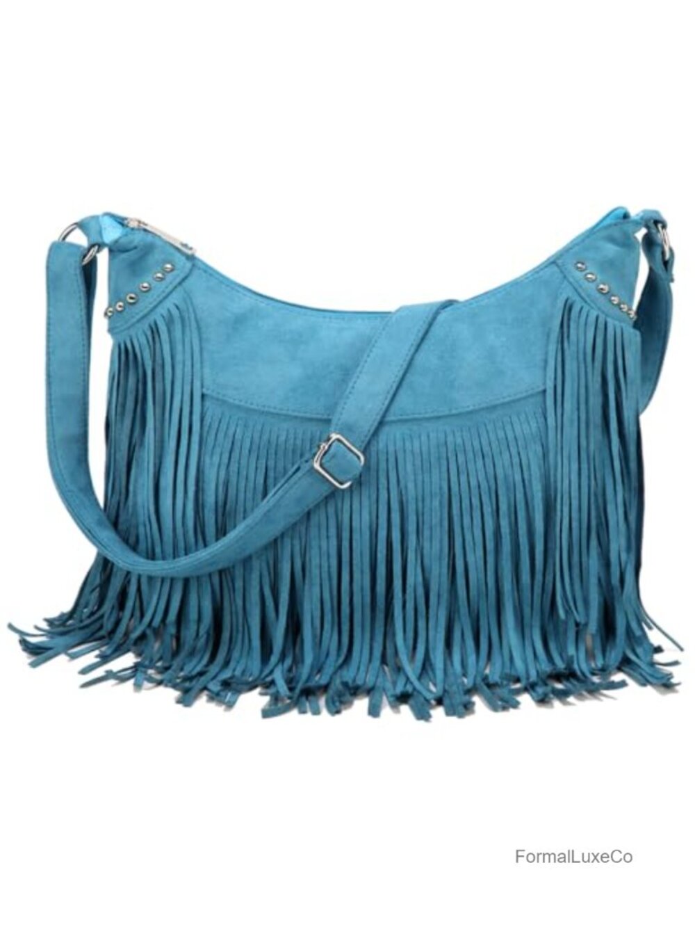 Vintage Western Suede Fringe Hobo Bag Crossbody Shoulder Purse for Women